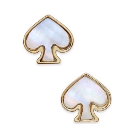 kate spade Jewelry - KATE SPADE • Mother Of Pearl Spade Earrings